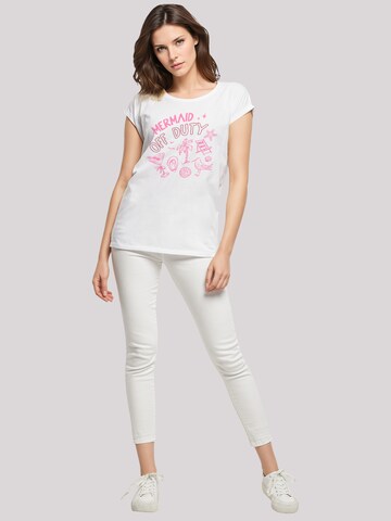 T-shirt 'Mermaid Of Duty' F4NT4STIC en blanc