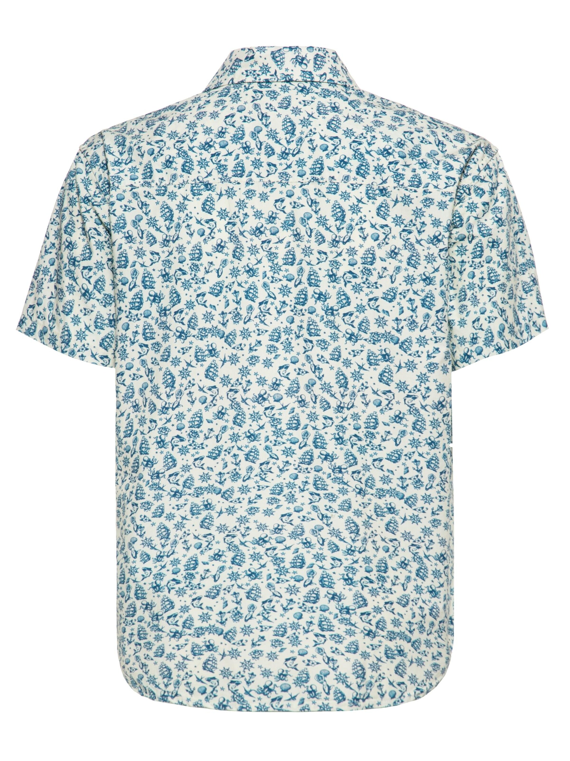 King Kerosin Regular fit Button Up Shirt 'Sailor' in White