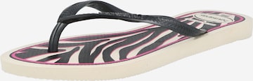 juoda HAVAIANAS Šlepetės per pirštą 'SLIM ANIMALS': priekis