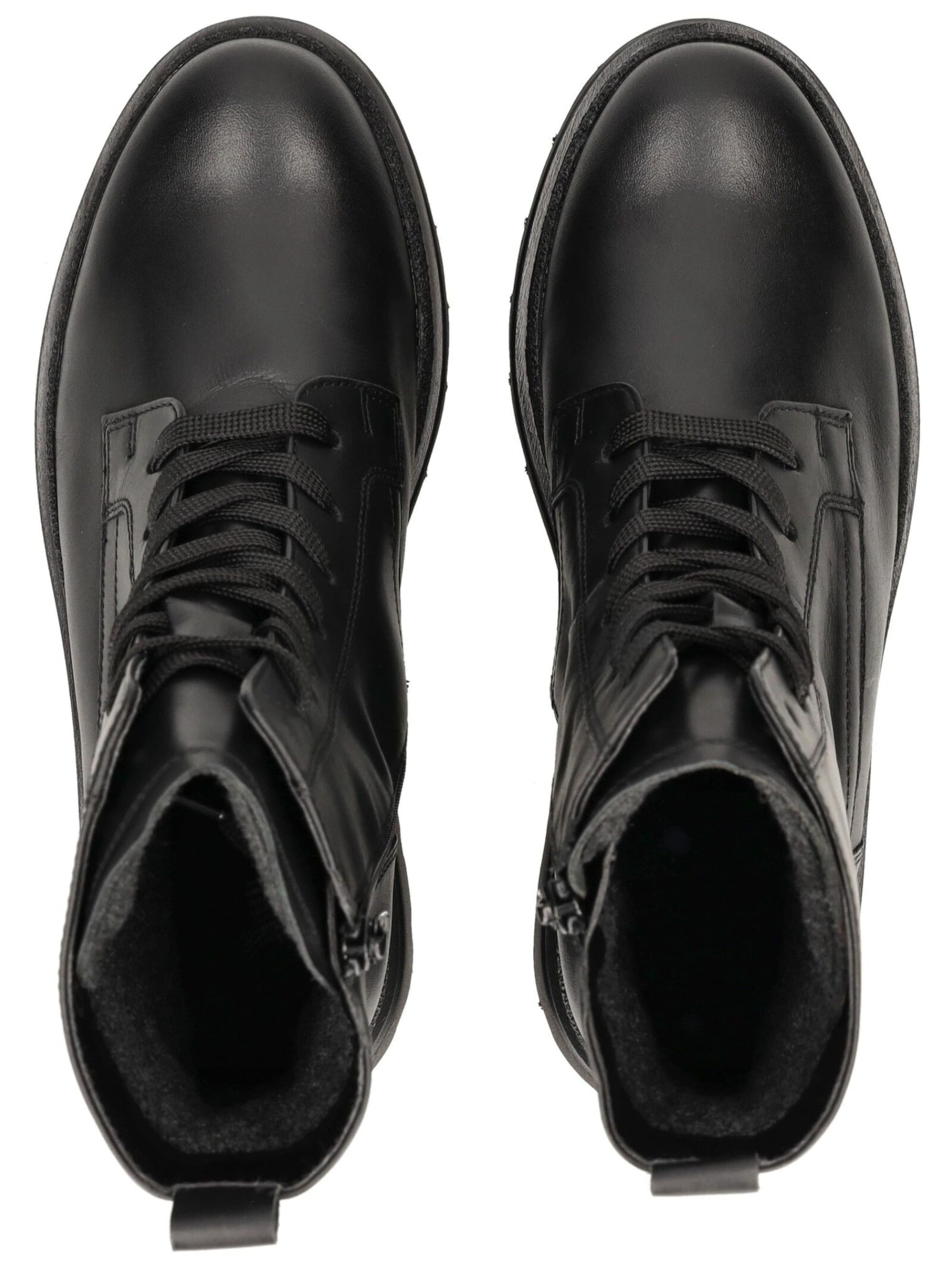 GABOR Schnürstiefelette in Schwarz