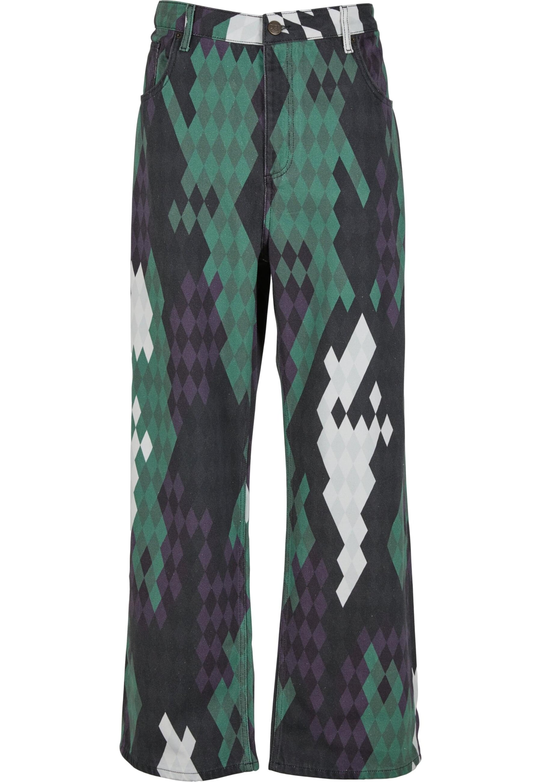 DEF Džíny 'Dry' - zelená / fialová / černá / bílá, Produkt