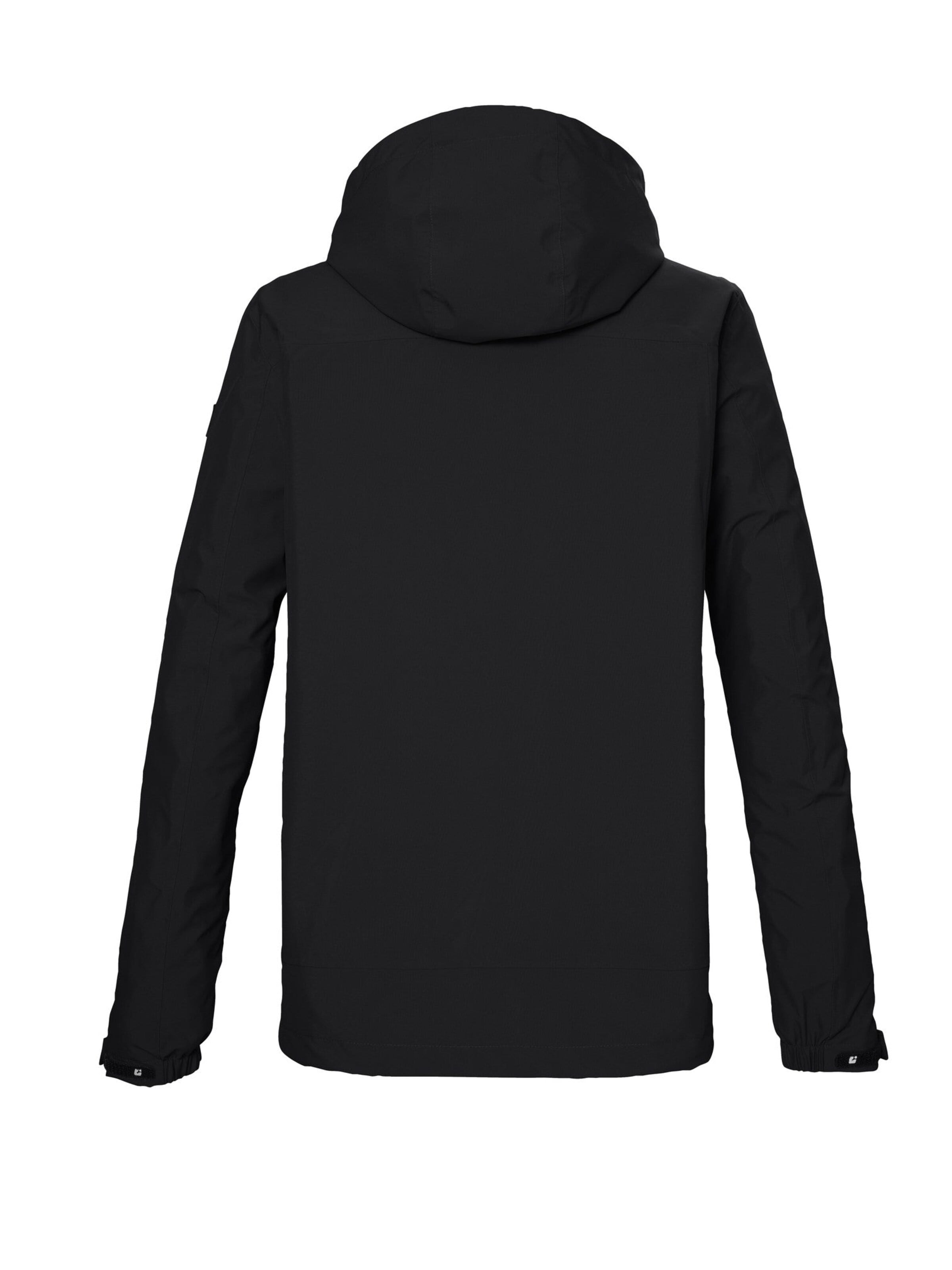 KILLTEC Kurtka outdoor 'Funktionsjacke KOS 52 Herren Outdoorjacke Regenjacke Kapuze' w kolorze czarny