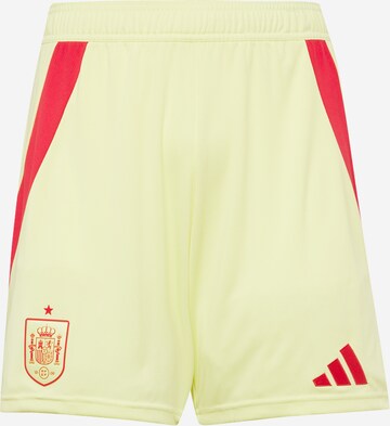 ADIDAS PERFORMANCE Regular Workout Pants 'Spain 24 Away' in Yellow: front