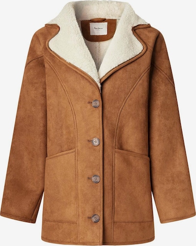 Pepe Jeans Wintermantel 'TERESA' in cappuccino / weiß, Produktansicht