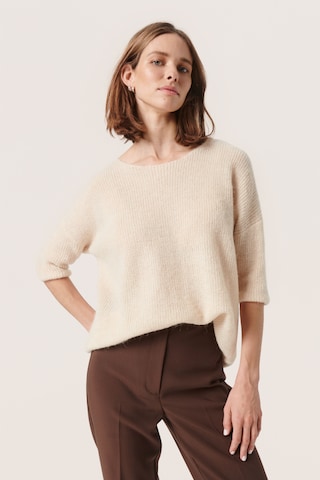 Pullover di SOAKED IN LUXURY in beige: frontale