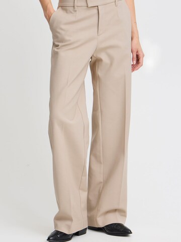 PULZ Jeans Wide Leg Hose 'Bindy' in Beige