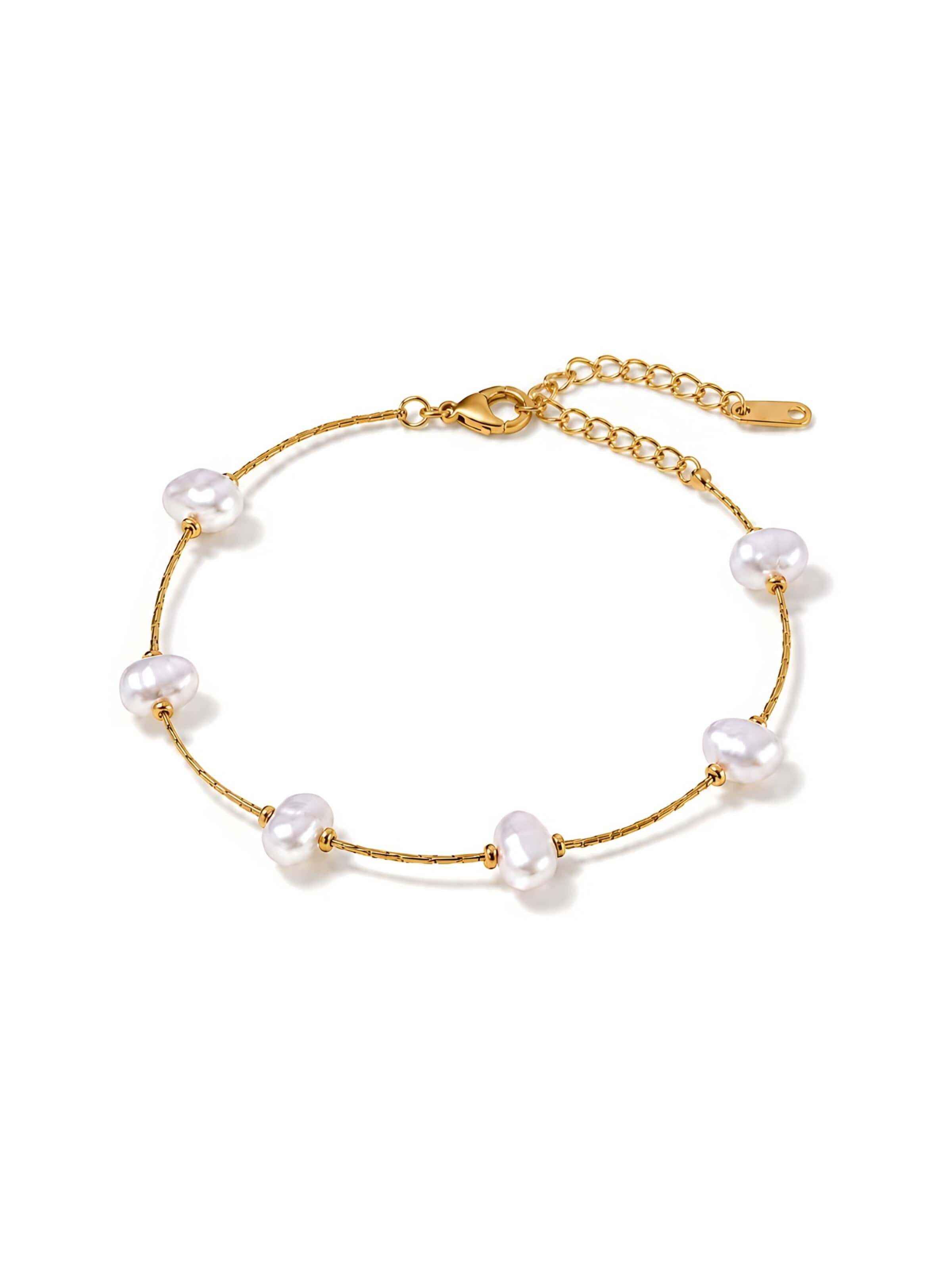 hiBALI Bracelet 'Pearly' in Gold: front
