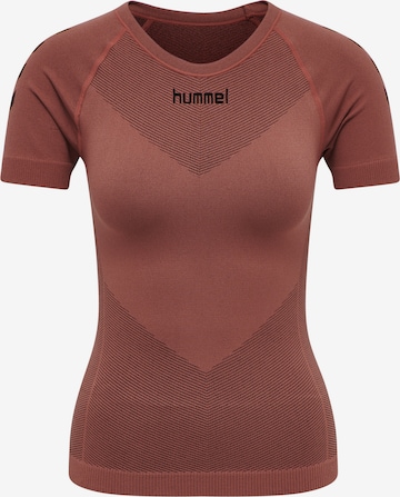 Hummel Λειτουργικό μπλουζάκι 'First Seamless' σε κόκκινο: μπροστά