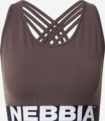 NEBBIA Sports bra in Brown: front