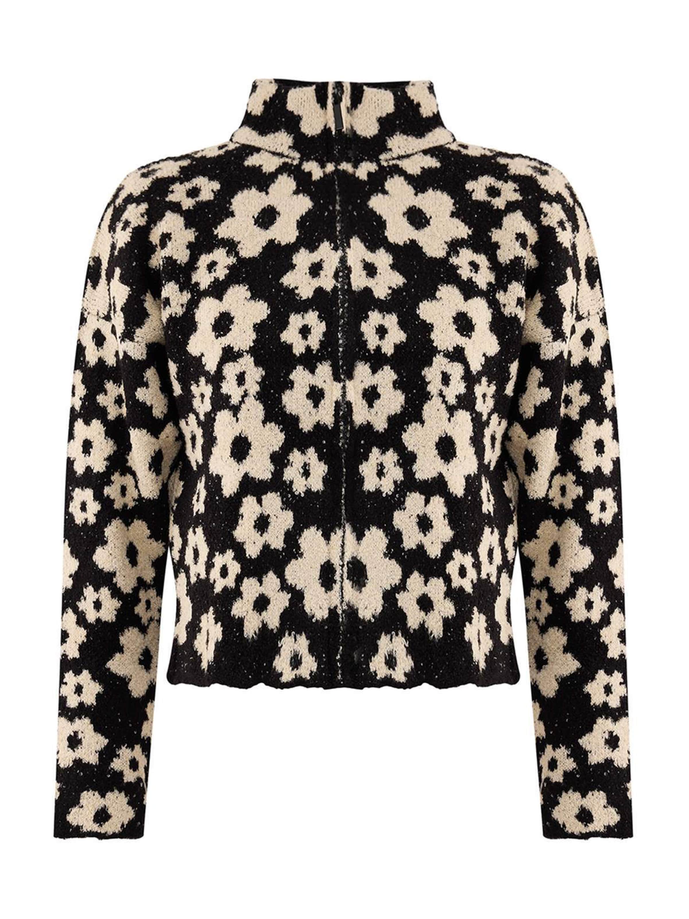 Trendyol Πλεκτή ζακέτα σε μαύρο: μπροστά