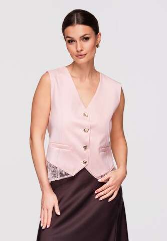 Ombre Weste in Pink: Vorderseite