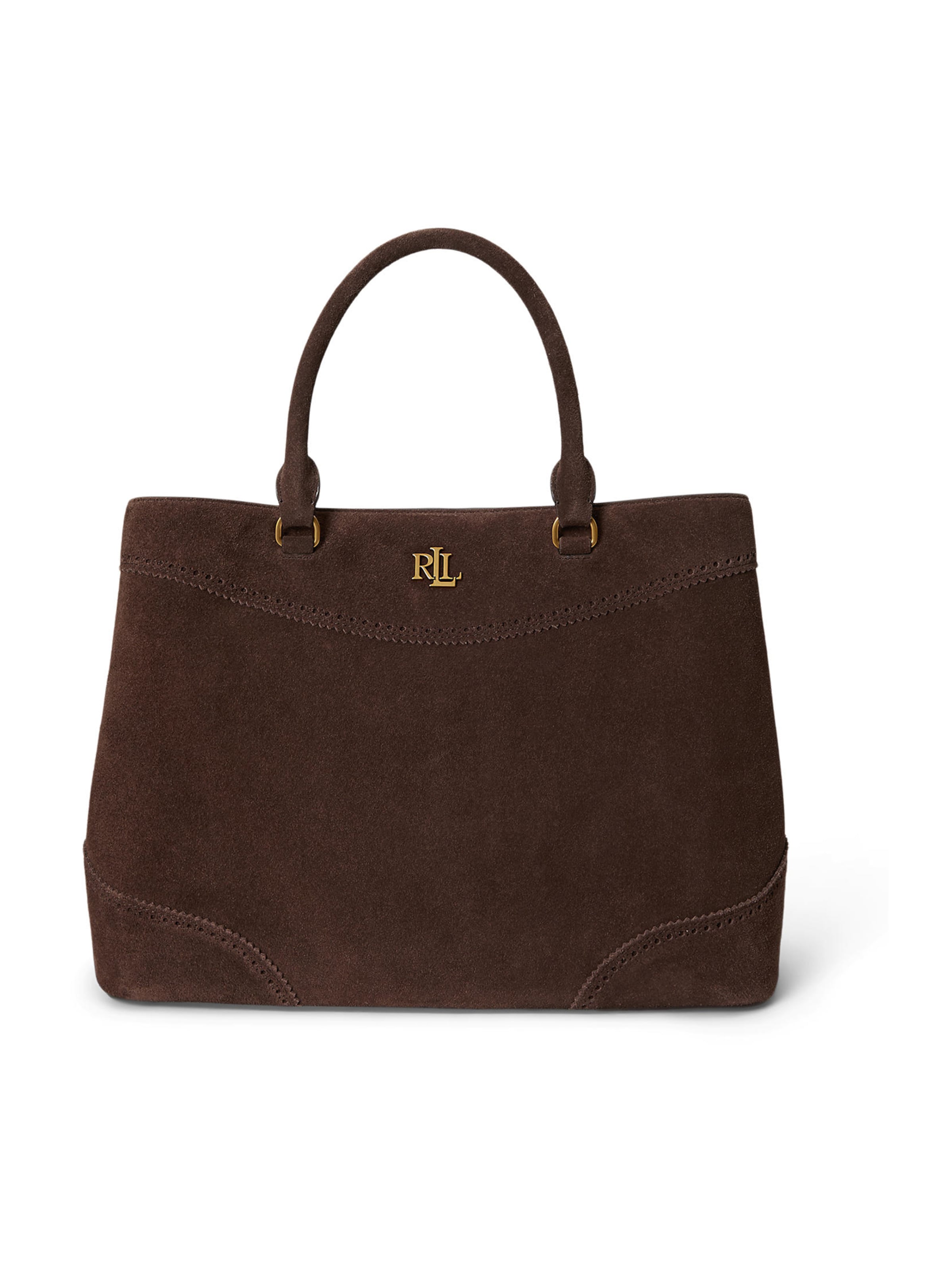 Sacs à main 'MARCY' Lauren Ralph Lauren en marron : devant