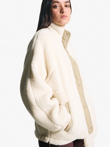 Bershka Flisová bunda - Béžová