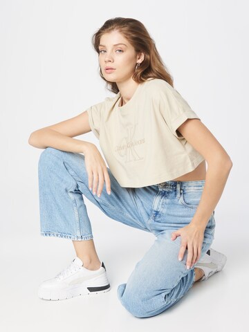 Calvin Klein Jeans T-Shirt in Beige