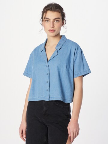 Urban Classics Blouse in Blauw: voorkant