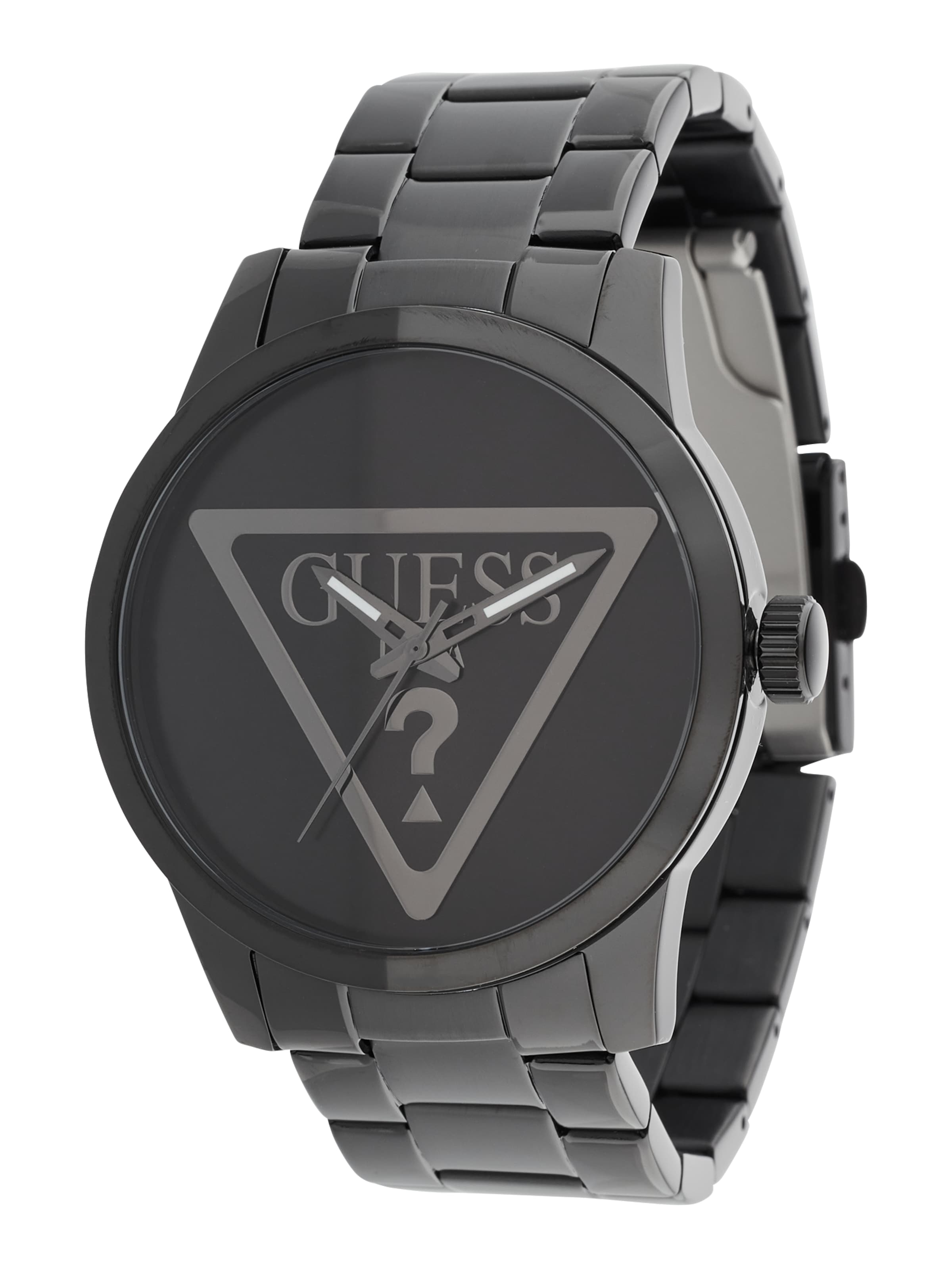 Ceas analogic de la GUESS pe negru: față