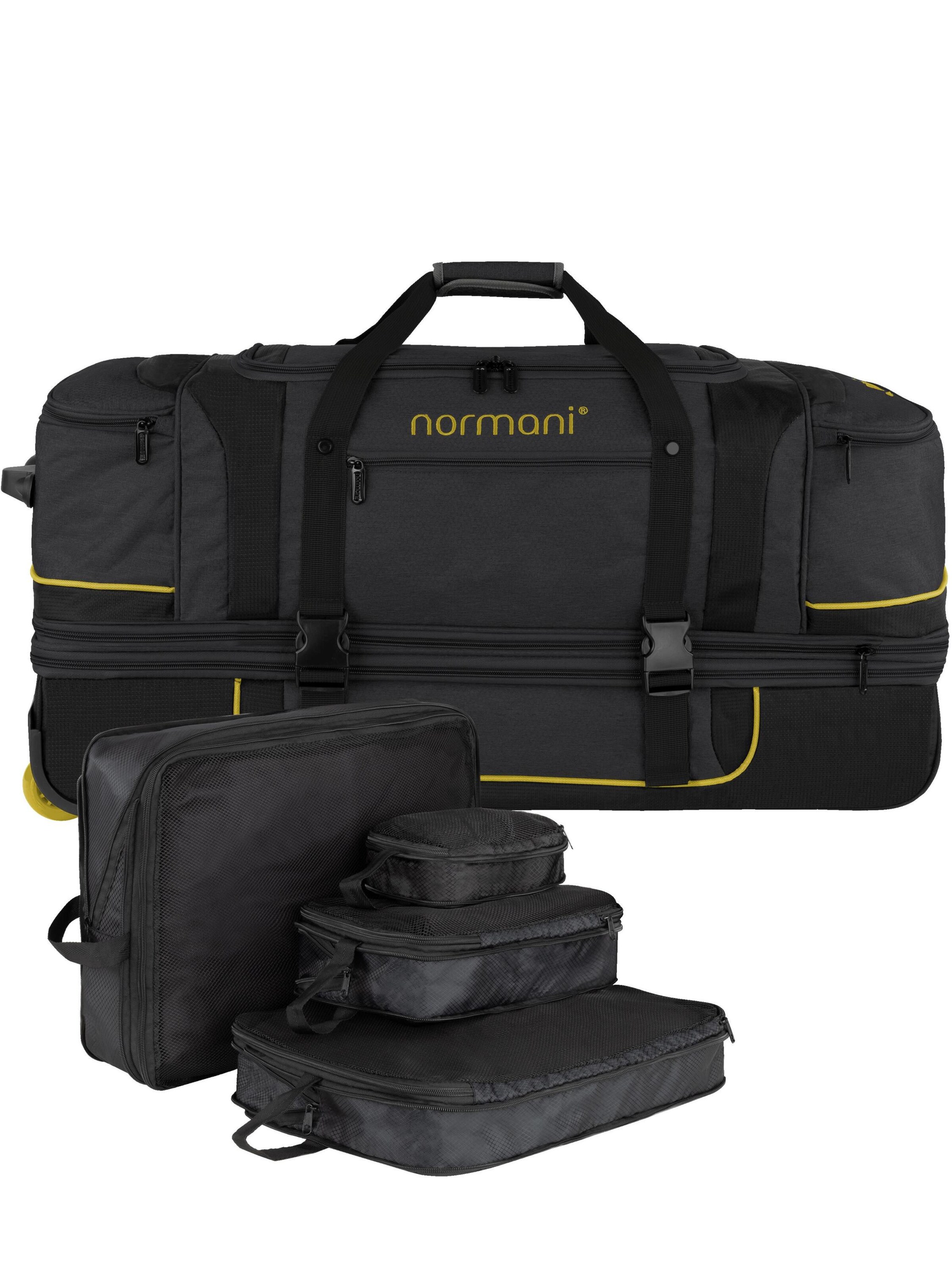 normani Reisetasche '120-150 L' in Schwarz: Vorderseite