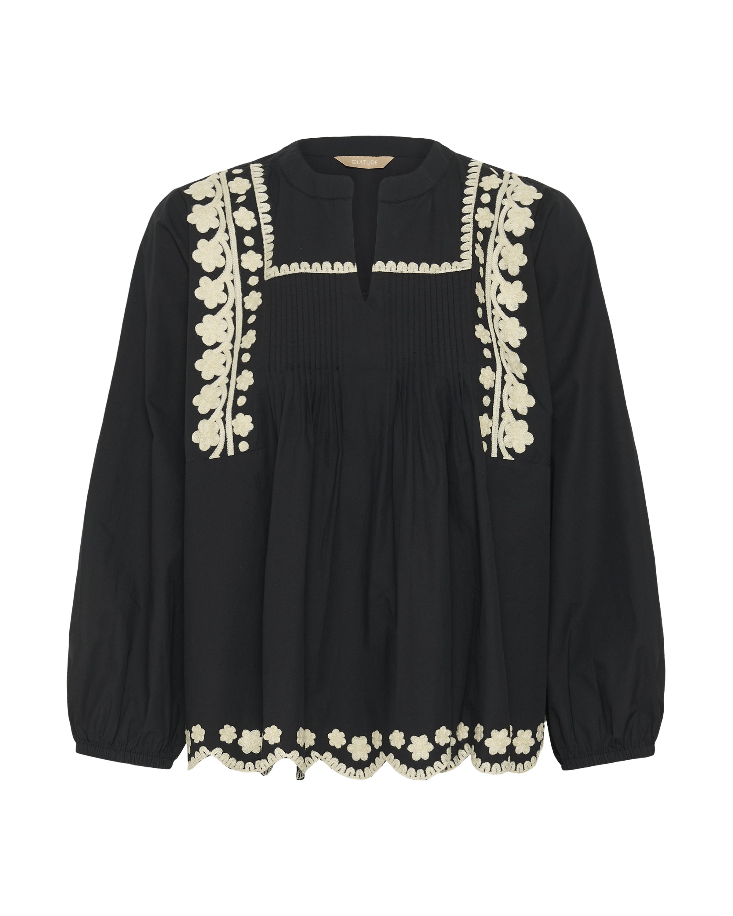 CULTURE - Blusa 'Viba' en negro: frente