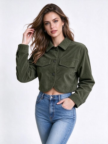 Yesfashion Tussenmantel in Groen: voorkant
