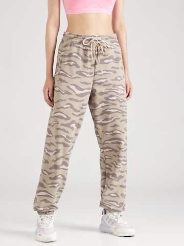 ADIDAS BY STELLA MCCARTNEY Tapered Workout Pants 'Printed' in Green: front