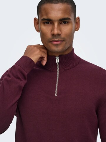 Only & Sons Pullover 'ONSALEX' in Rot