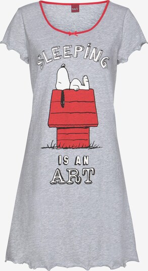 Camicia da notte 'Snoopy' PEANUTS di colore grigio sfumato / rosso / nero / bianco, Visualizzazione prodotti