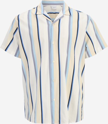Jack & Jones Plus Comfort fit Overhemd 'JPRBLAPALMA RESORT' in Blauw: voorkant