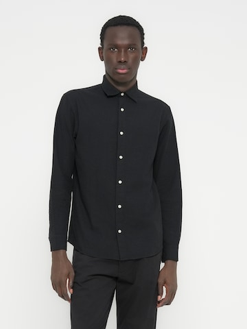 JACK & JONES Klasický střih Společenská košile 'JJEBreeze' – černá: přední strana