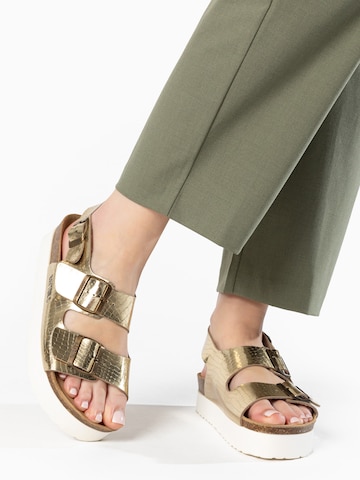 Bayton - Sandália 'Achille' em ouro: frente