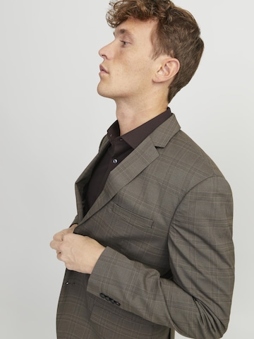 JACK & JONES Slim fit Suit Jacket 'FRANCO' in Brown