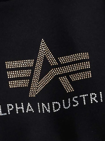 ALPHA INDUSTRIES Sweatshirt 'Crystal COS' in Black