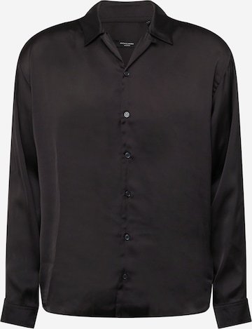 JACK & JONES Comfort fit Button Up Shirt 'BLADRAPE' in Black: front