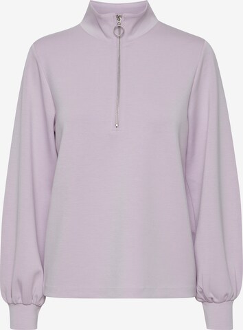 b.young Sweatshirt 'BYPUSTI HALFZIP' in Purple: front