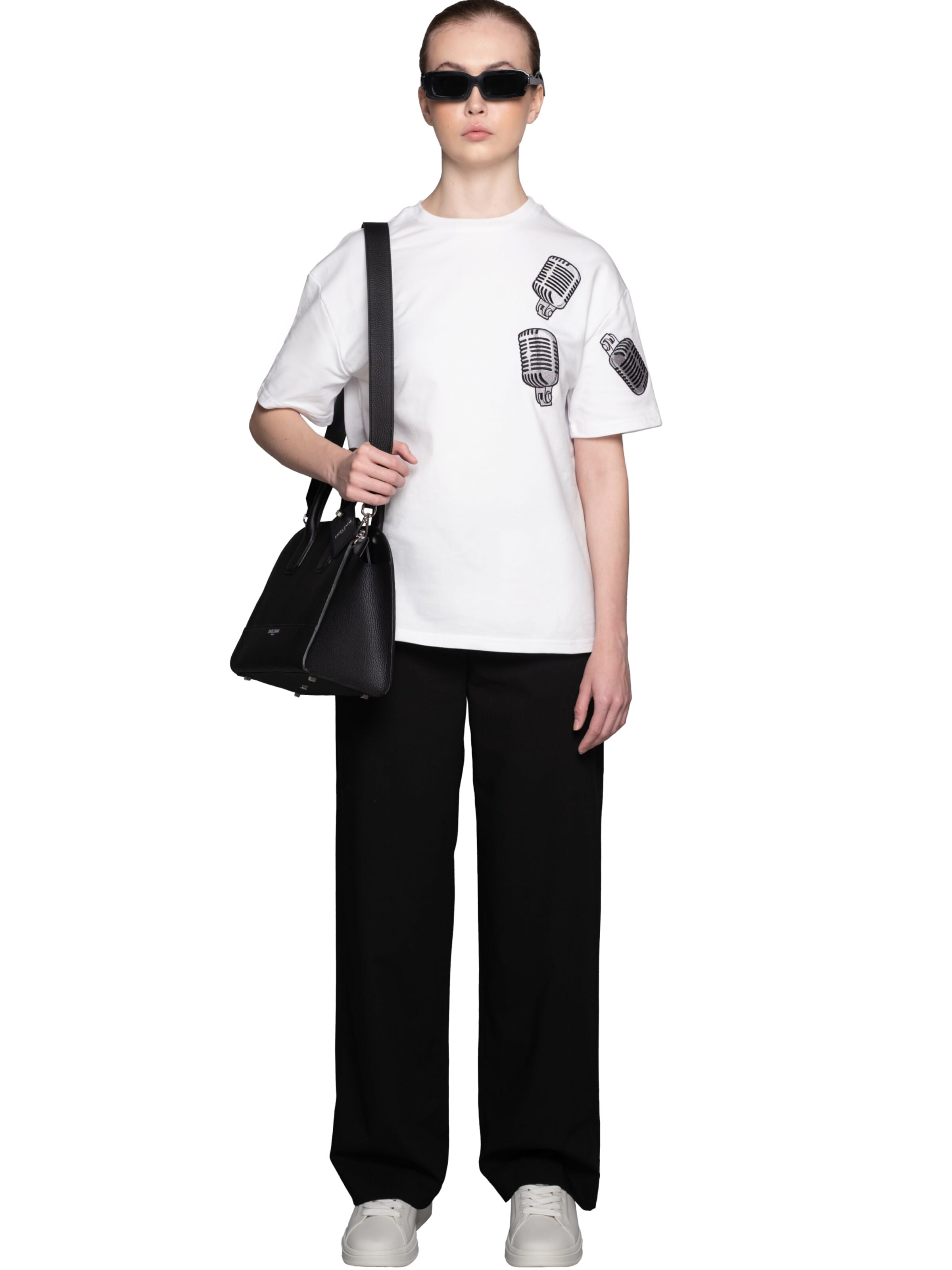 EMBLEMM Handtasche 'The Tone Bag'‌‌‌‌ in Schwarz: Vorderseite