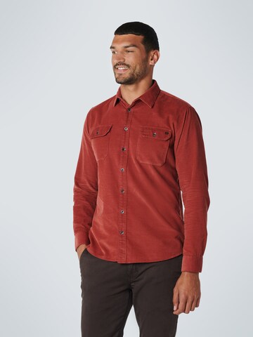 No Excess Regular fit Overhemd in Rood: voorkant