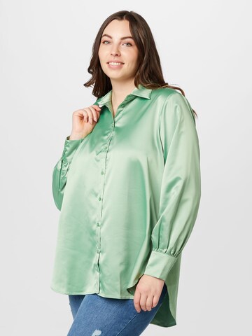 Vila Curve Bluse in Grün: Vorderseite