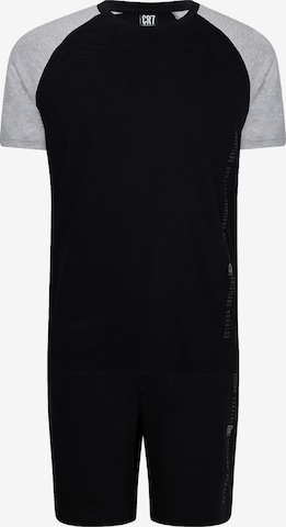 CR7 - Cristiano Ronaldo Pyjama kort ' Men BASIC ' in Grijs: voorkant