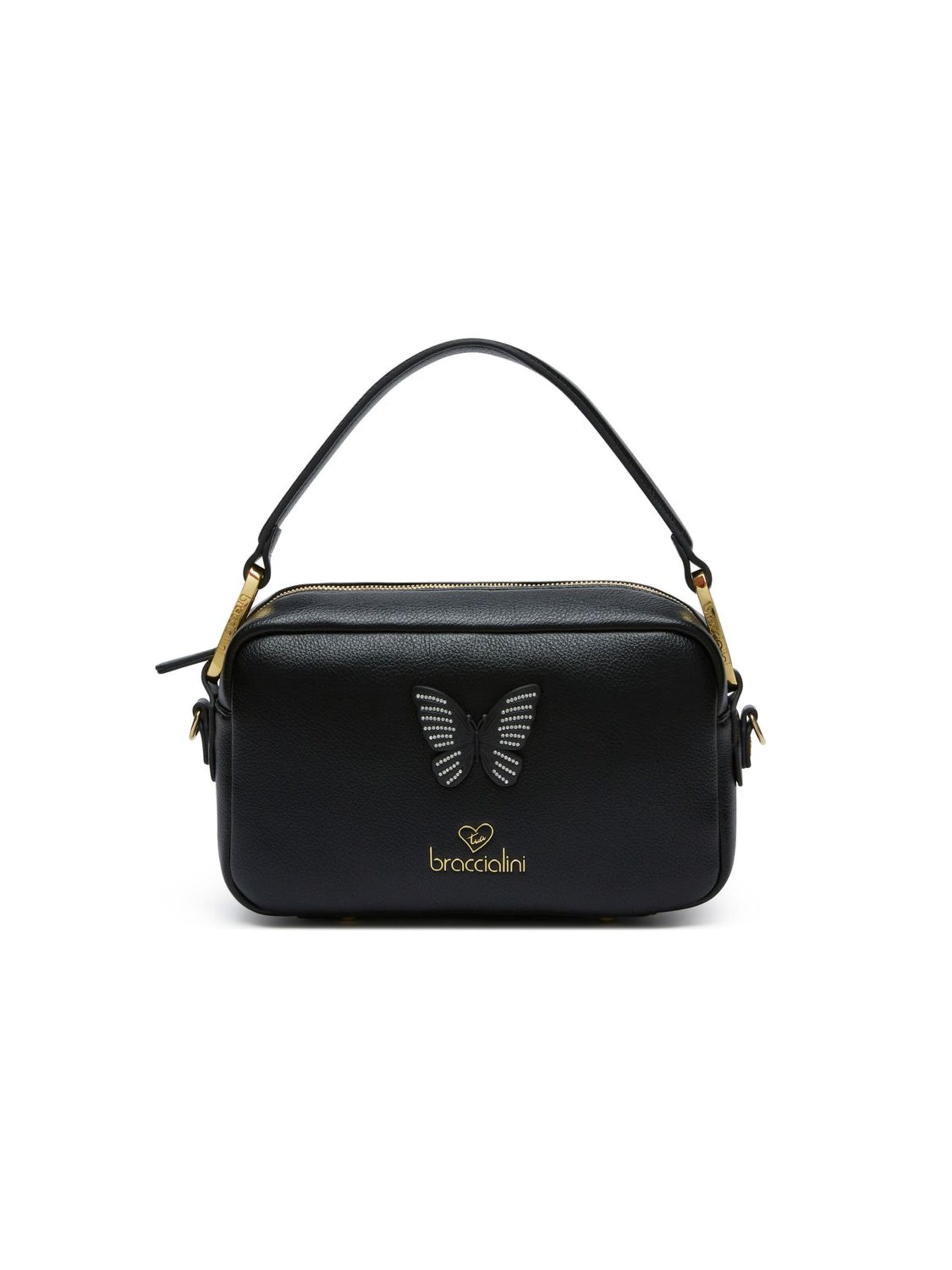 Borsa a tracolla 'Jinny Mix' di Braccialini in nero: frontale