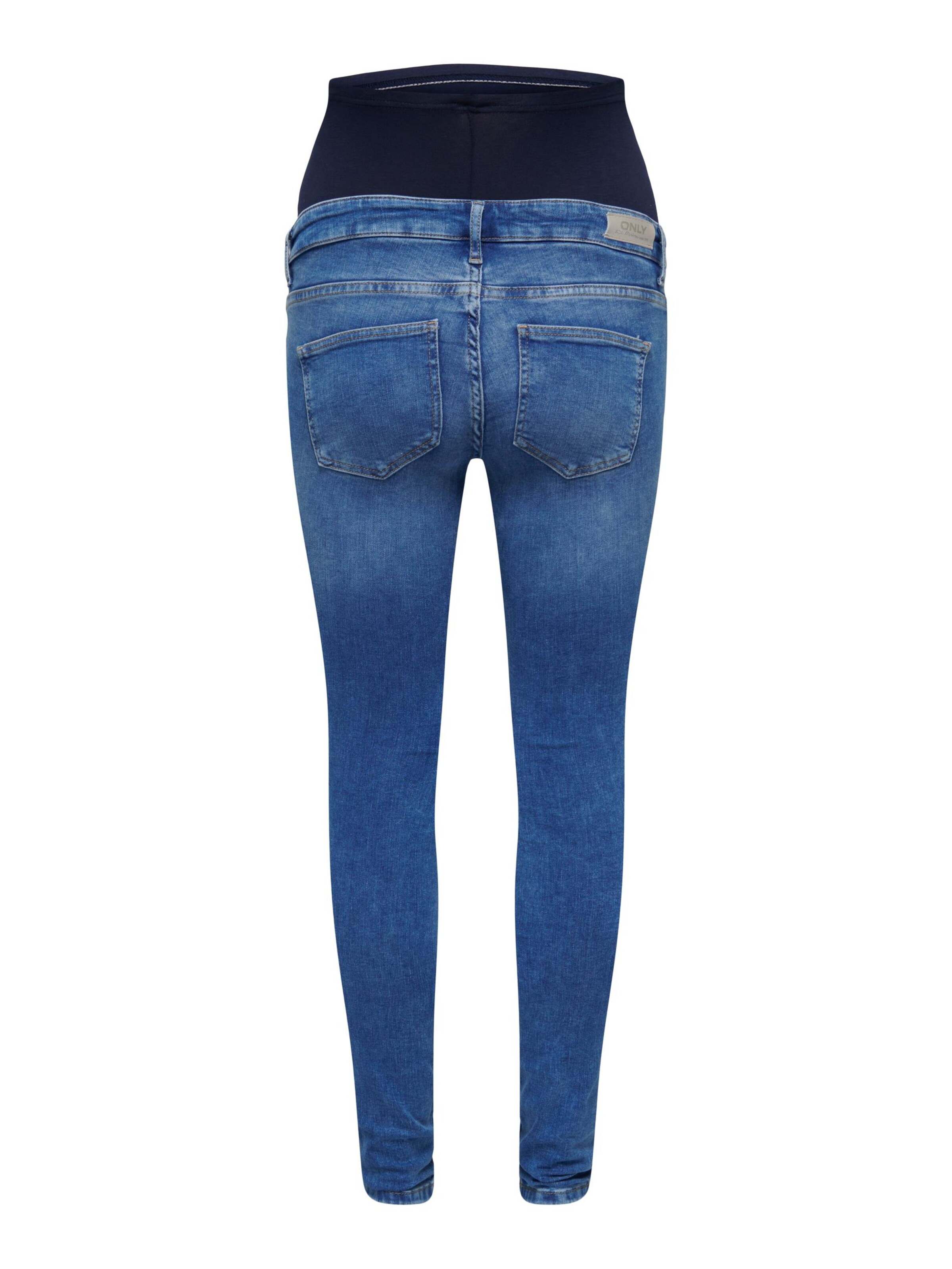 Only Maternity Skinny Jeans 'Blush' in Blau
