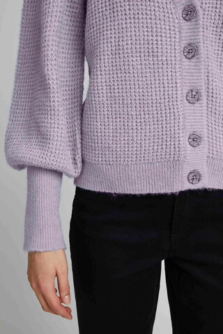 ICHI Knit cardigan 'DUSTY' in Purple