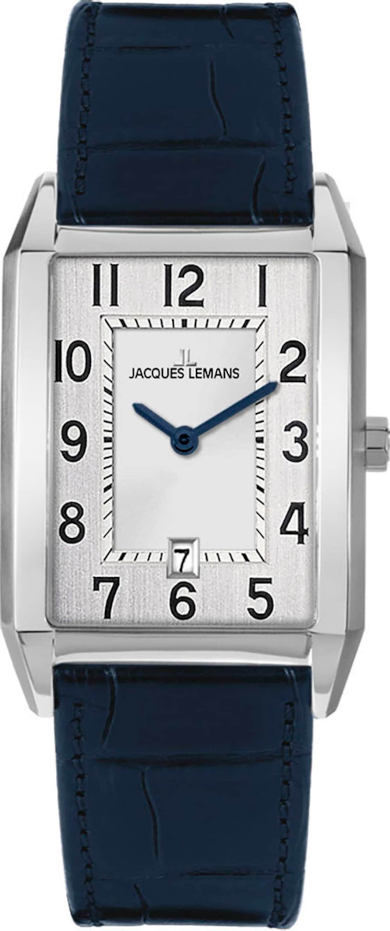 Jacques Lemans Analoguhr in Schwarz: Vorderseite