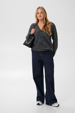 KAFFE CURVE Knit cardigan 'Jordi ' in Grey