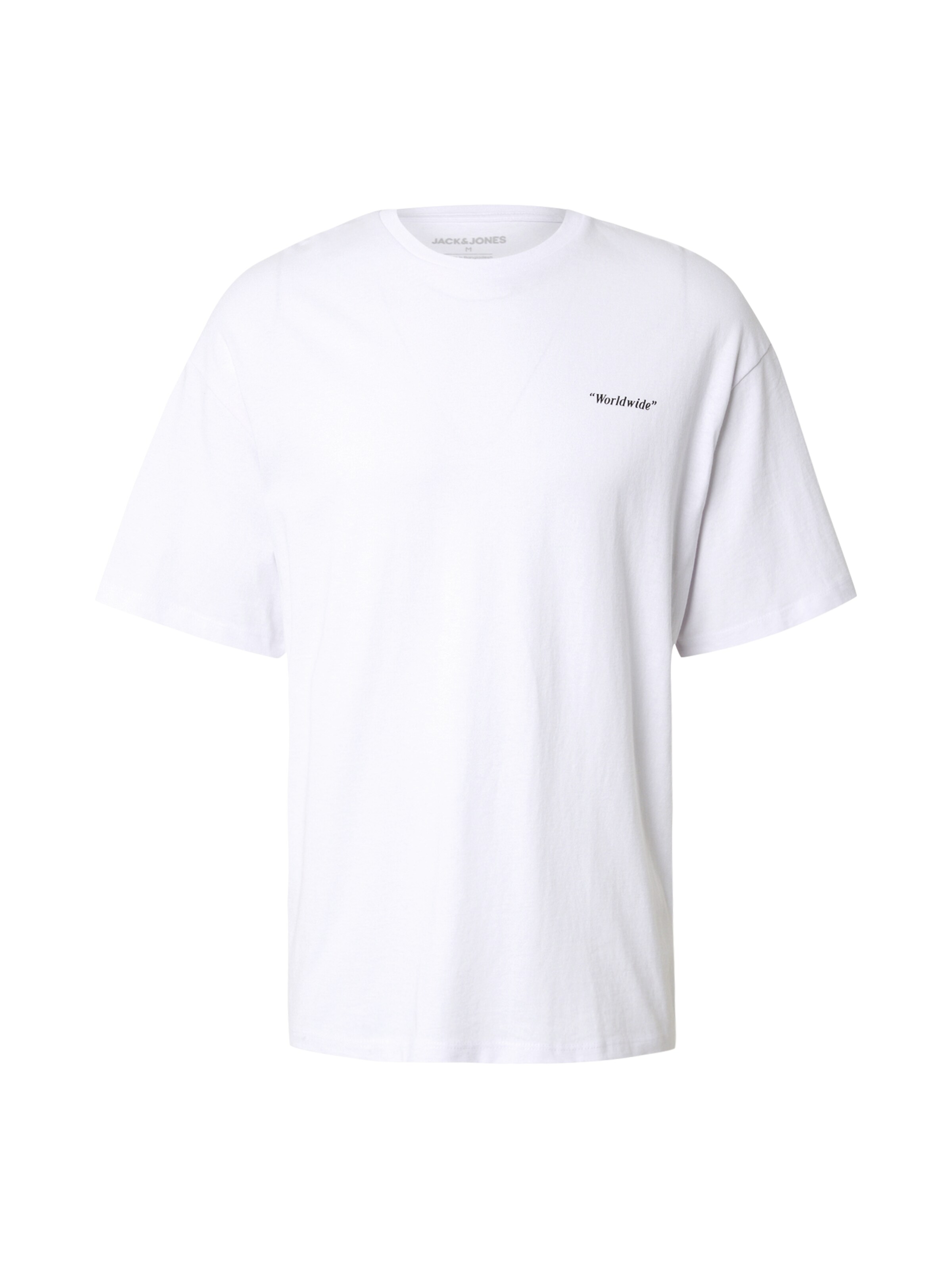 balts JACK & JONES T-Krekls 'JJCRINKLE': no priekšpuses