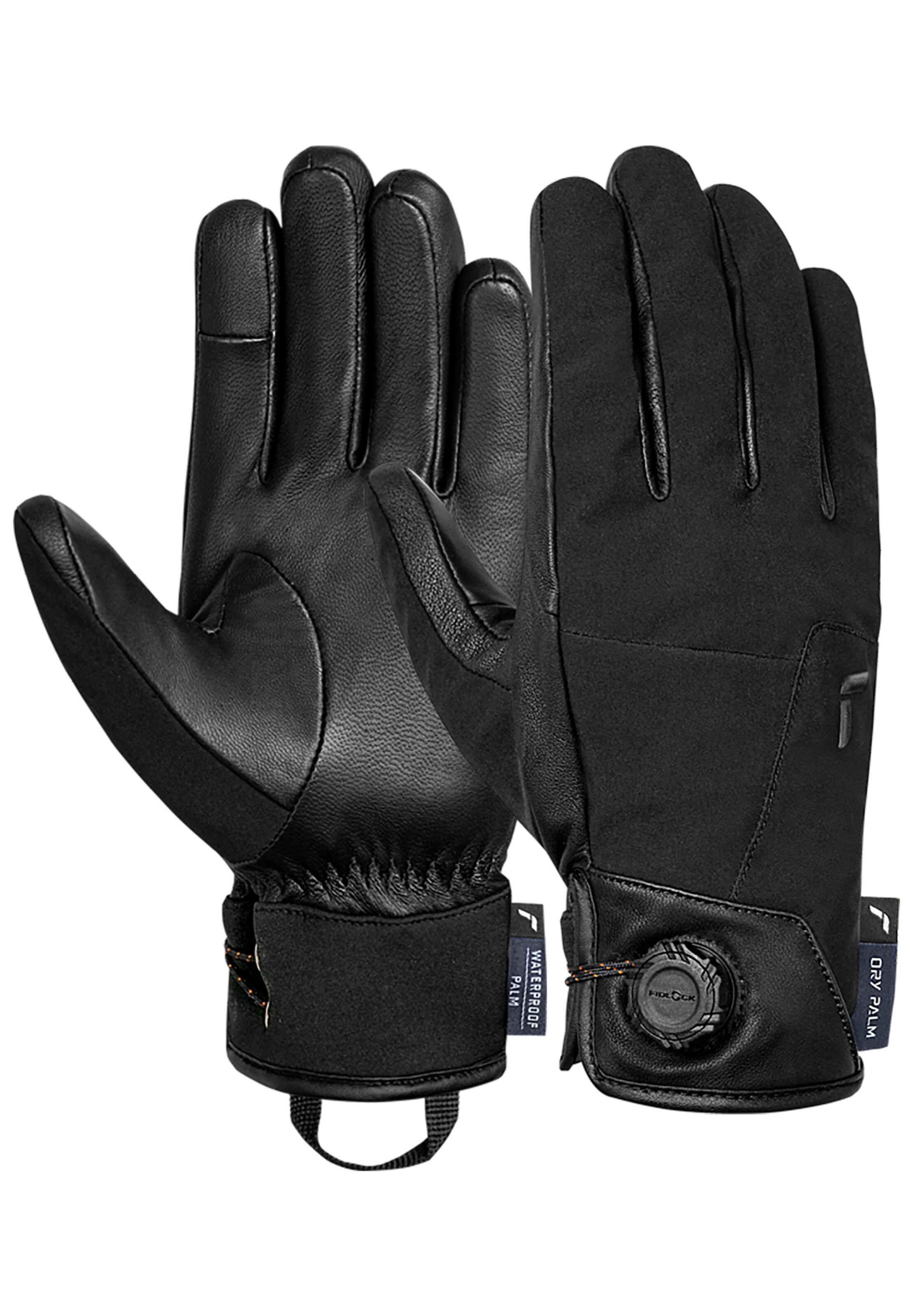 REUSCH Sports gloves 'Roy DRY PALM FIDLOCK' in Black: front