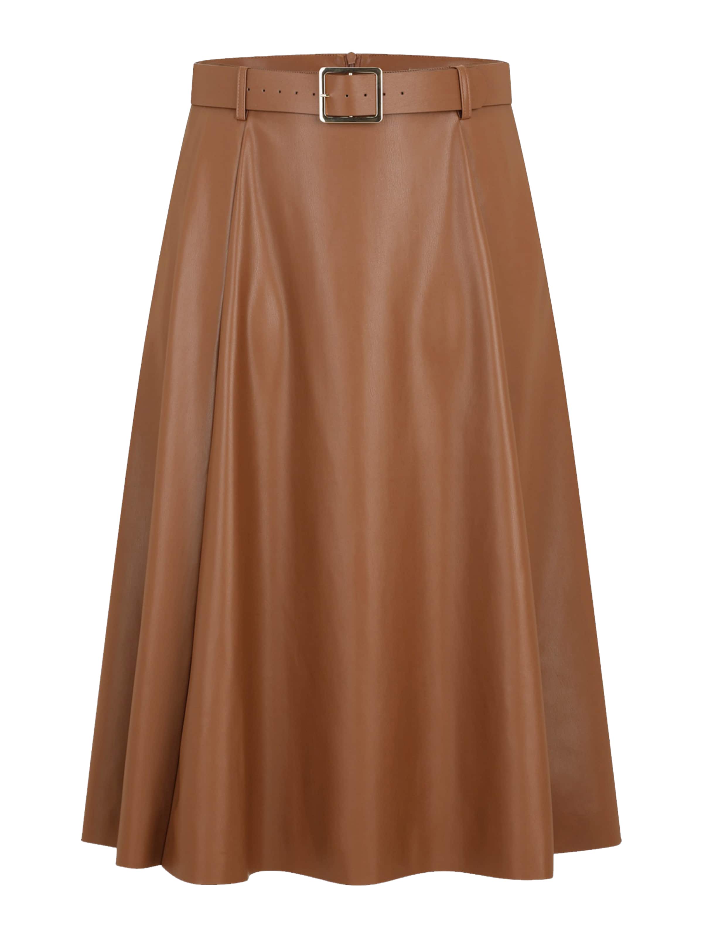Guido Maria Kretschmer Curvy Φούστα 'Sally' σε καφέ: μπροστά