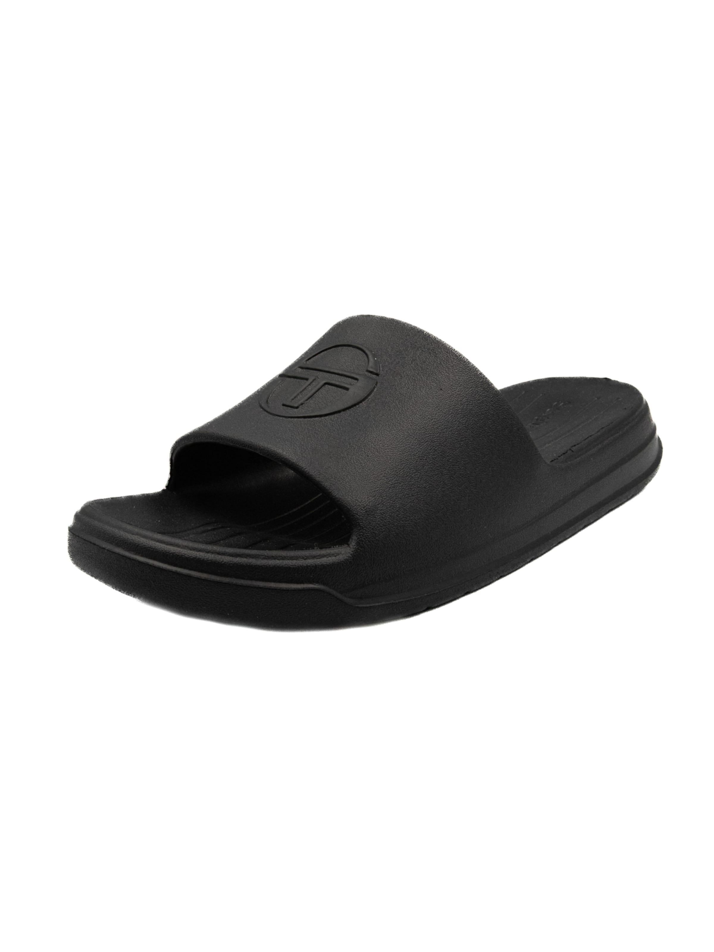 Sergio Tacchini Badeschuh ' CUP SLIDE ' in Schwarz: Vorderseite