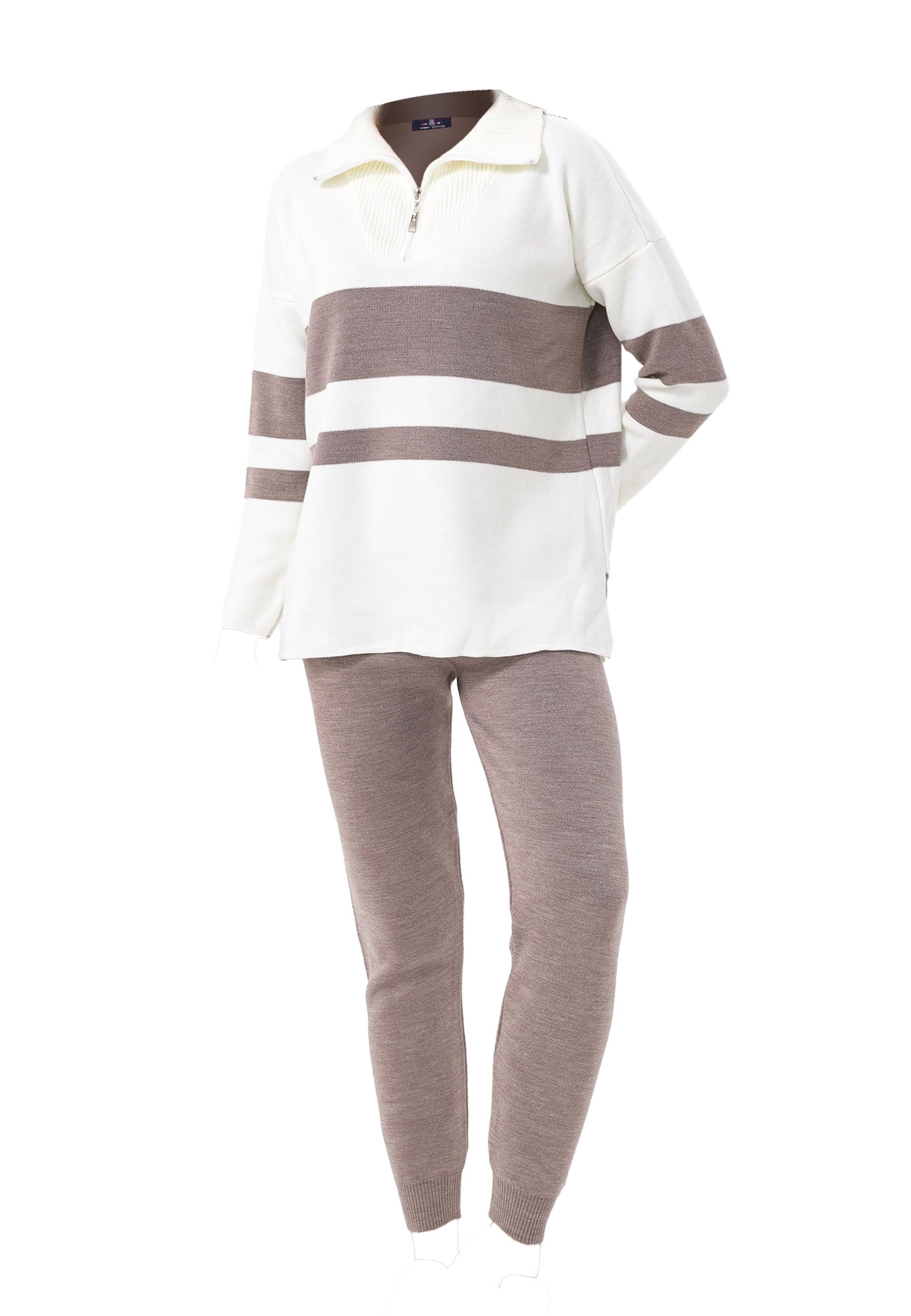 Tenue d'intérieur Jimmy Sanders en marron : devant