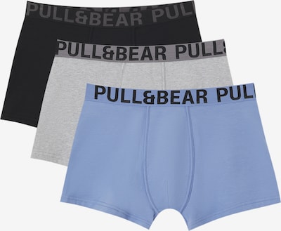 Pull&Bear Boxershorts in hellblau / grau / schwarz, Produktansicht
