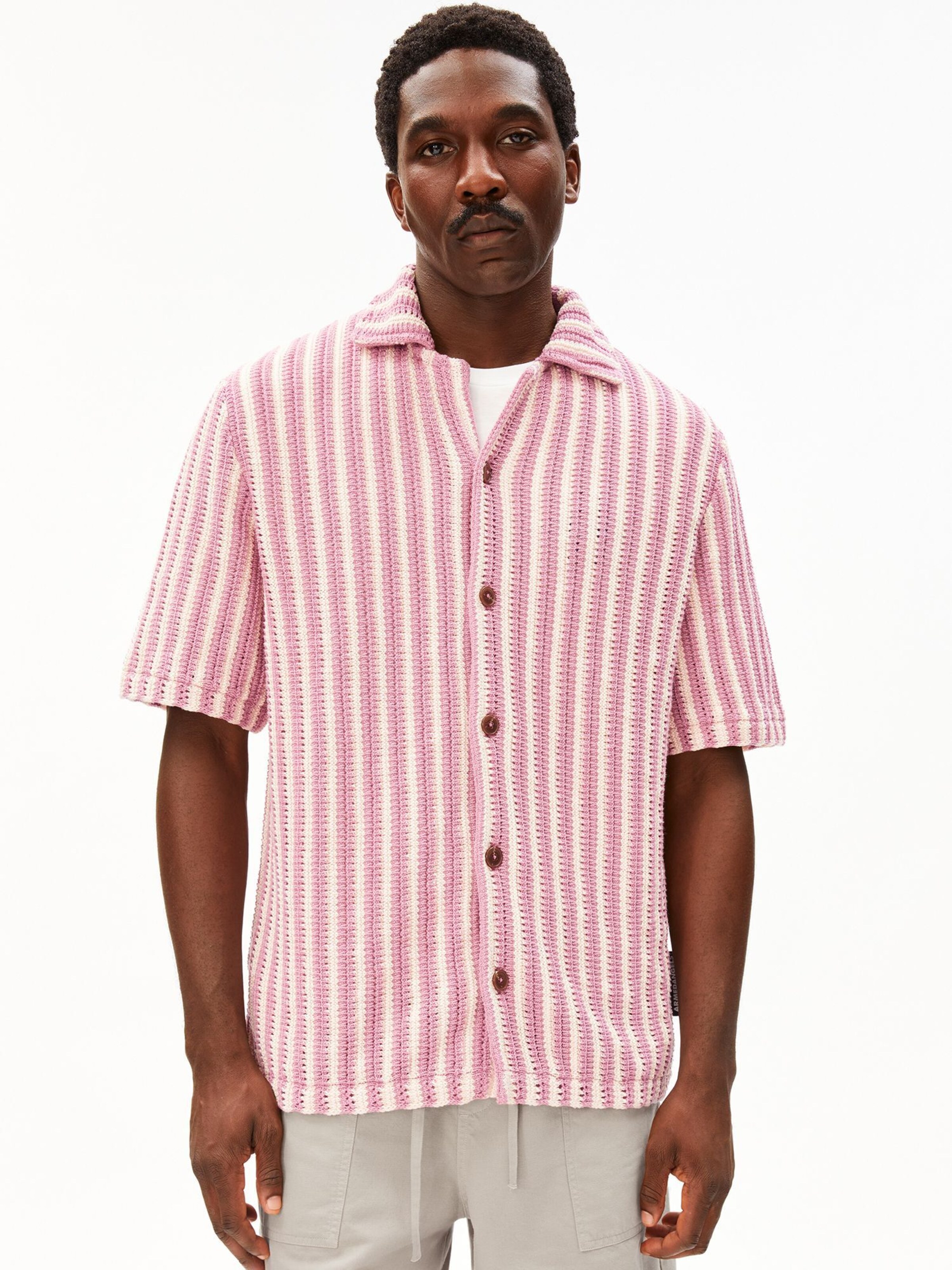 ARMEDANGELS Comfort fit Button Up Shirt in Mixed colours: front