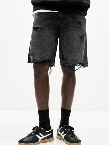 Regular Jean Pull&Bear en noir : devant